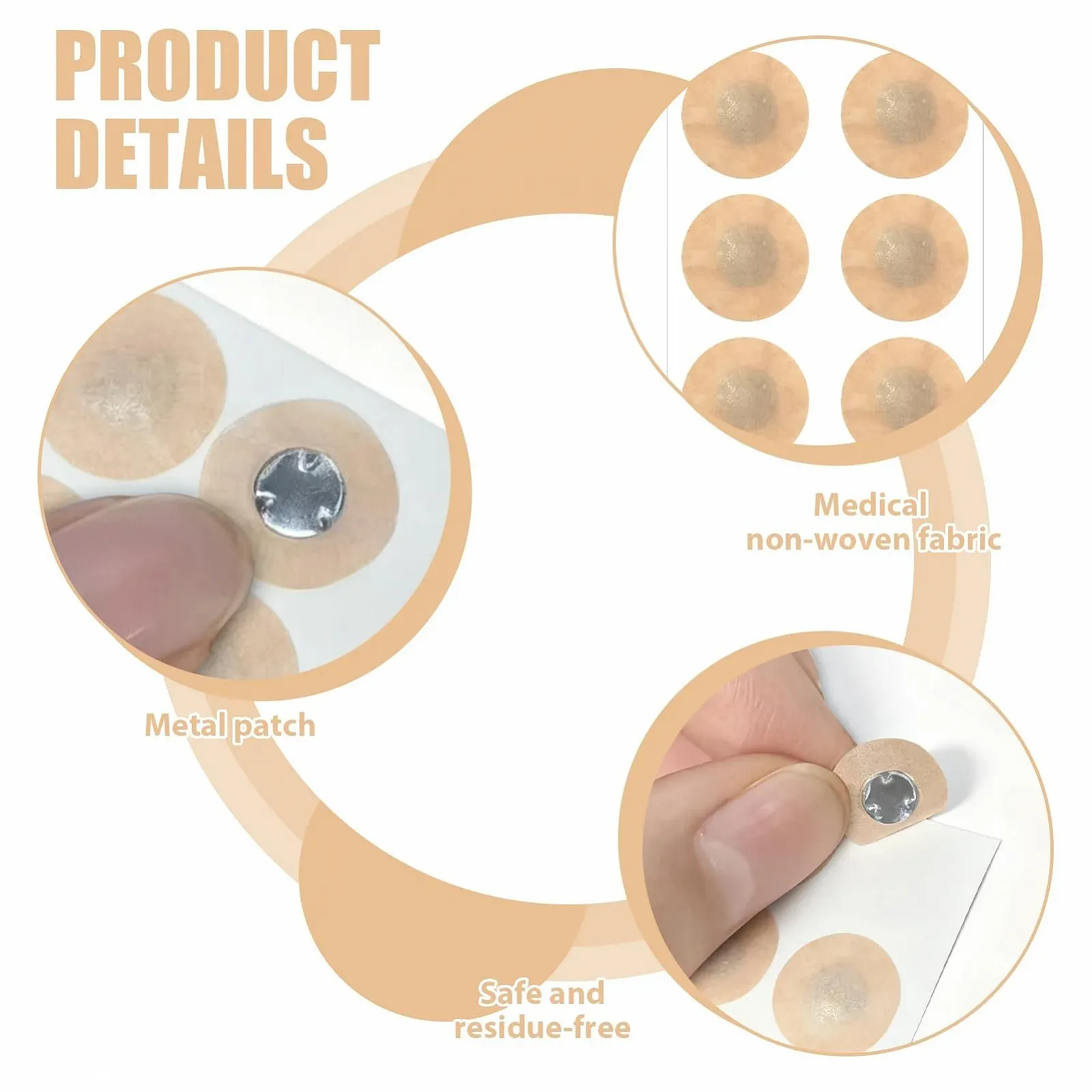 Магнітні пластирі для носа 60-Day, пачка 120 штук, дихаючі, фото №3