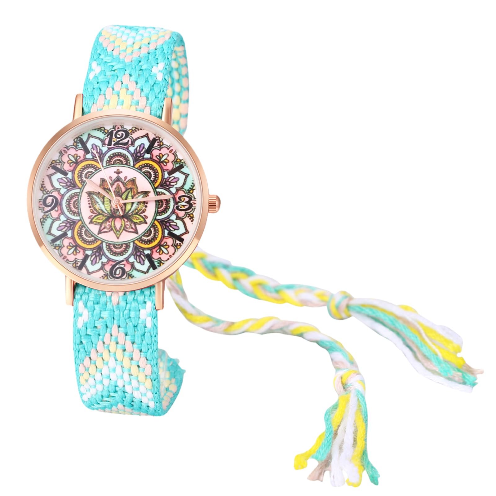 Годинник жіночий Bohemian Silverora візерунок Boho Floral аналоговий кварцовий, фото №1