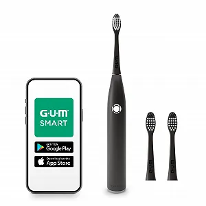 Електрична звукова зубна щітка GUM Smart One 4 режими 6 тижнів роботи додаток Чорна - Фото 1