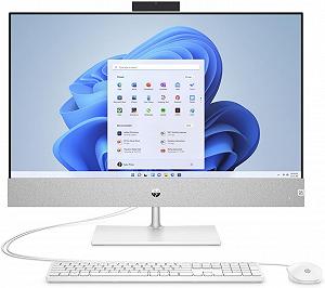 Моноблок HP Pavilion 27-ca0101ng / AMD Ryzen 7-5700U / RAM 16GB / SSD 1TB / 2 x HDMI / LAN / Wi-Fi 6 / Bluetooth 5.2 / Windows 11 / Белый - Фото 1