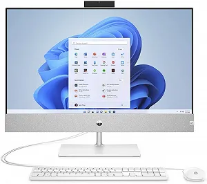 Моноблок HP Pavilion 27-ca0101ng / AMD Ryzen 7-5700U / RAM 16GB / SSD 1TB / 2 x HDMI / LAN / Wi-Fi 6 / Bluetooth 5.2 / Windows 11 / Белый - Фото 1