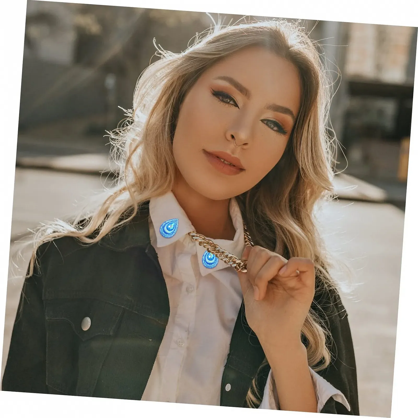 Стразы Капля Декоративные Бриллианты Блестящие Модные Ювелирные Изделия для Одежды Края Свадебного Платья Самодельные Украшения для Ногтей Смола Синий, 2 шт, фото №6