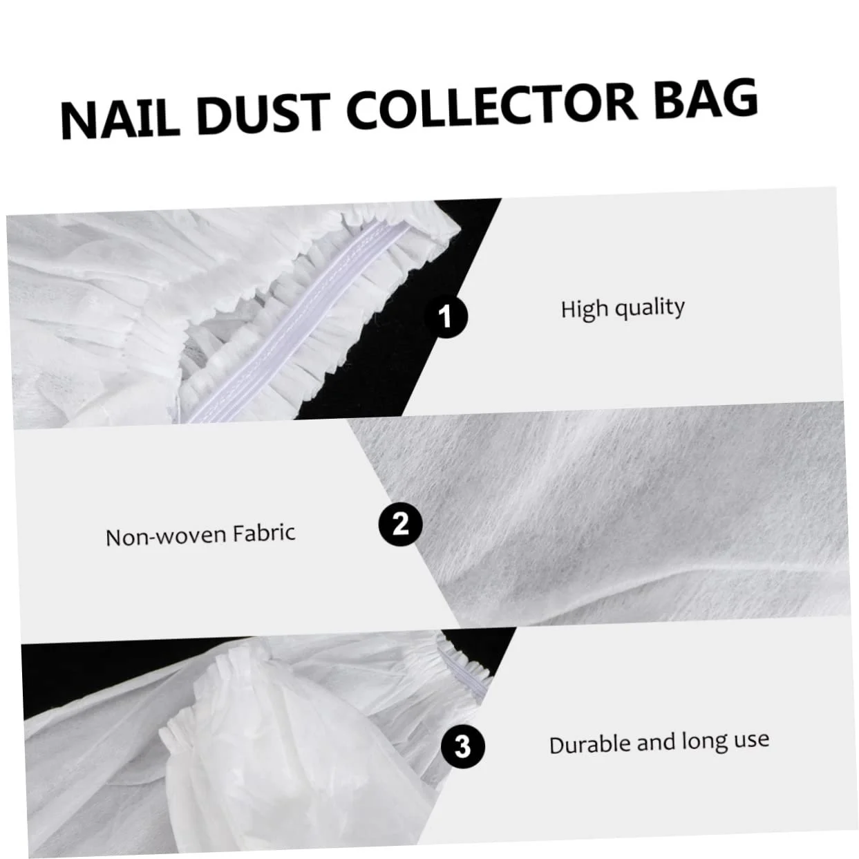 Мешок для пыли 5 шт. для маникюра из толстой нетканой ткани Прочный и эффективный в использовании, фото №7