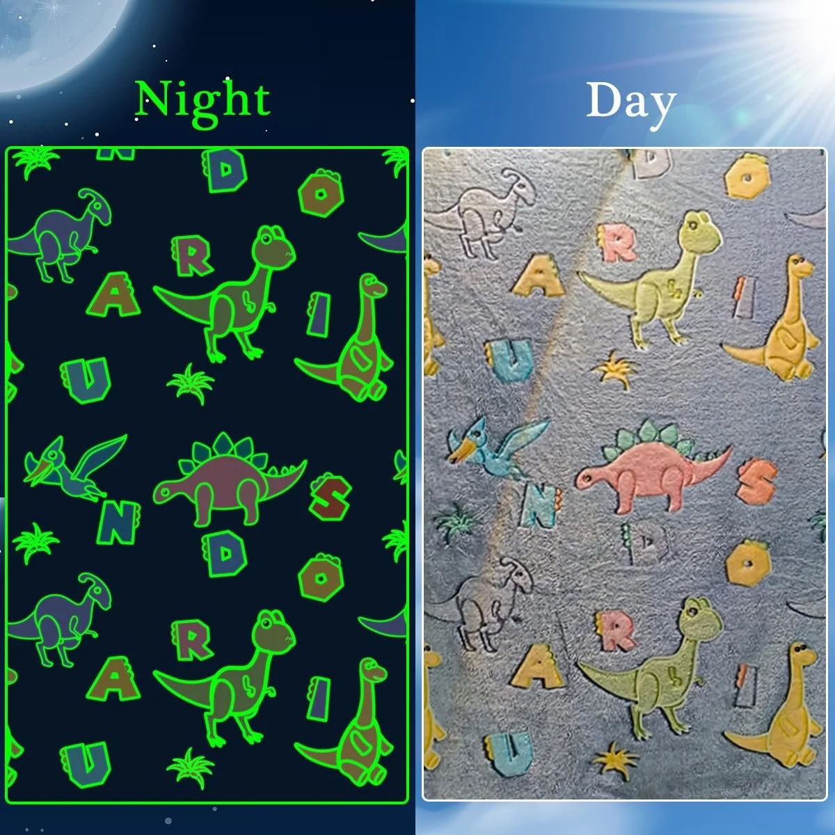 Ковдра Dinosaur Glow in the Dark для дітей, фото №4