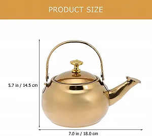 Чайник з свистком з нержавіючої сталі Чайник з чавуну Металева плита synthetic.ua - Фото 1