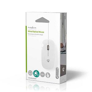 Мышь Nedis MSWD200 с колесом прокрутки для ПК и Mac, 2 Way, белая synthetic.ua - Фото 1