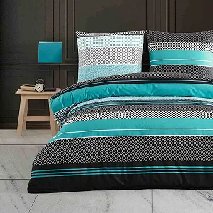 Комплект постільної білизни Buymax, 155 x 220 см, 100% бавовна, з 2 предметів, покривало для ковдри, з 1 наволочкою, Oeko-Tex - Фото 1