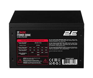 2E Блок живлення Basic Power 600W 80 120мм 1xMB 24pin(20+4), 1xCPU 8pin(4+4), 3xMolex 4xSATA 2xPCIe 8pin(6+2) - Фото 1