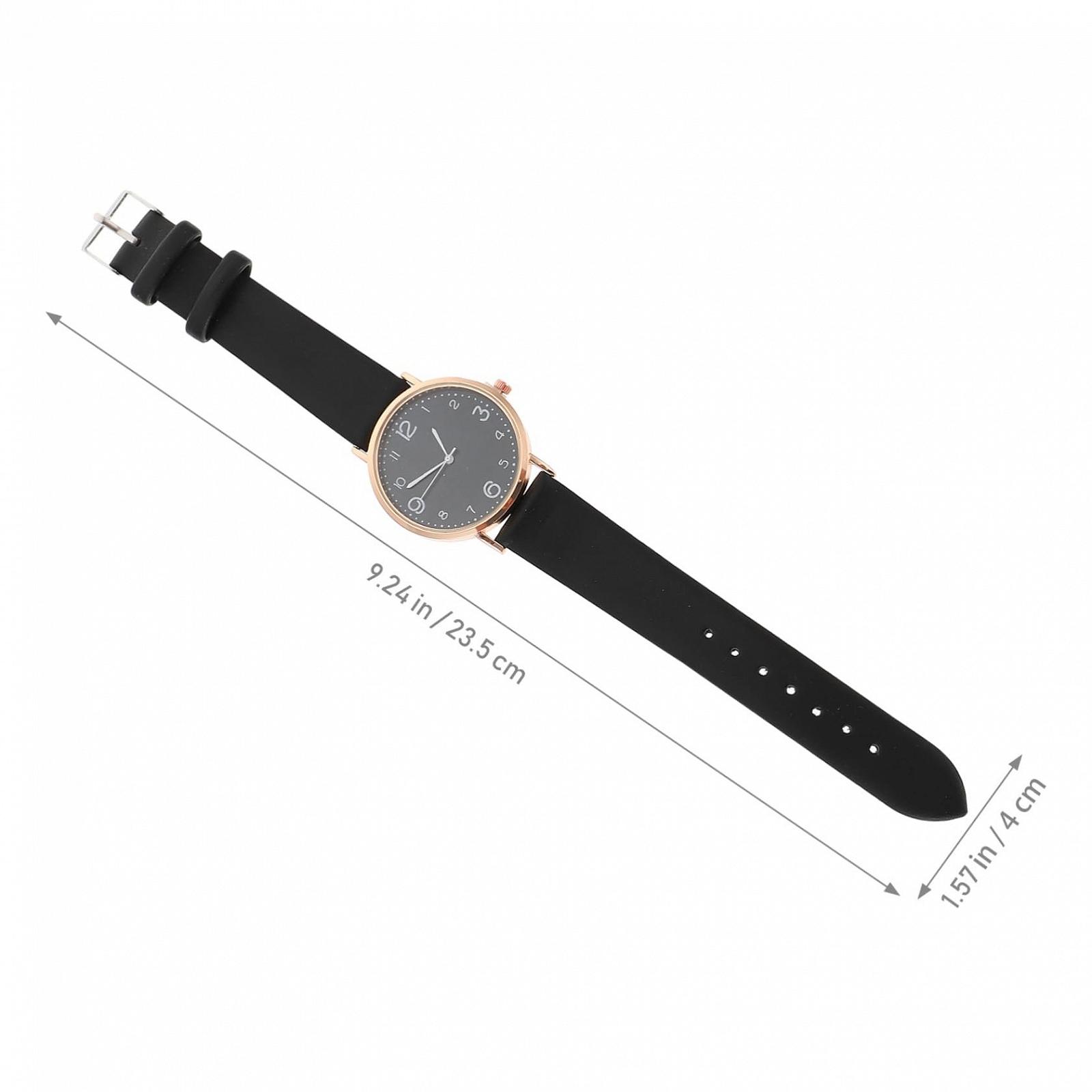 Женские наручные часы Healvian Кожаные часы Изящные модные часы для женщин Повседневные часы Цифровой дизайн Считывание времени Регулируемое запястье, фото №9