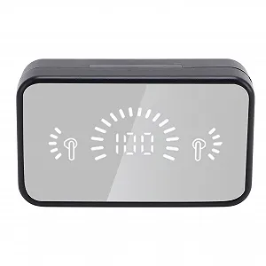 Навушники-перекладачі Stereo Sound 5.4 з дзеркальним зарядним кейсом для бізнесу Чорний - Фото 1