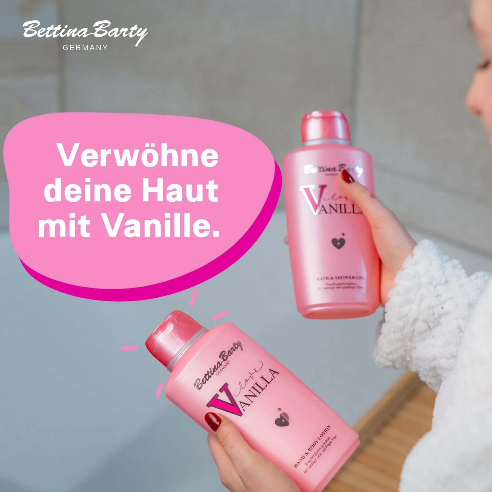 Лосьйон для рук і тіла Bettina Barty Love Vanilla 6 x 500 мл, фото №6