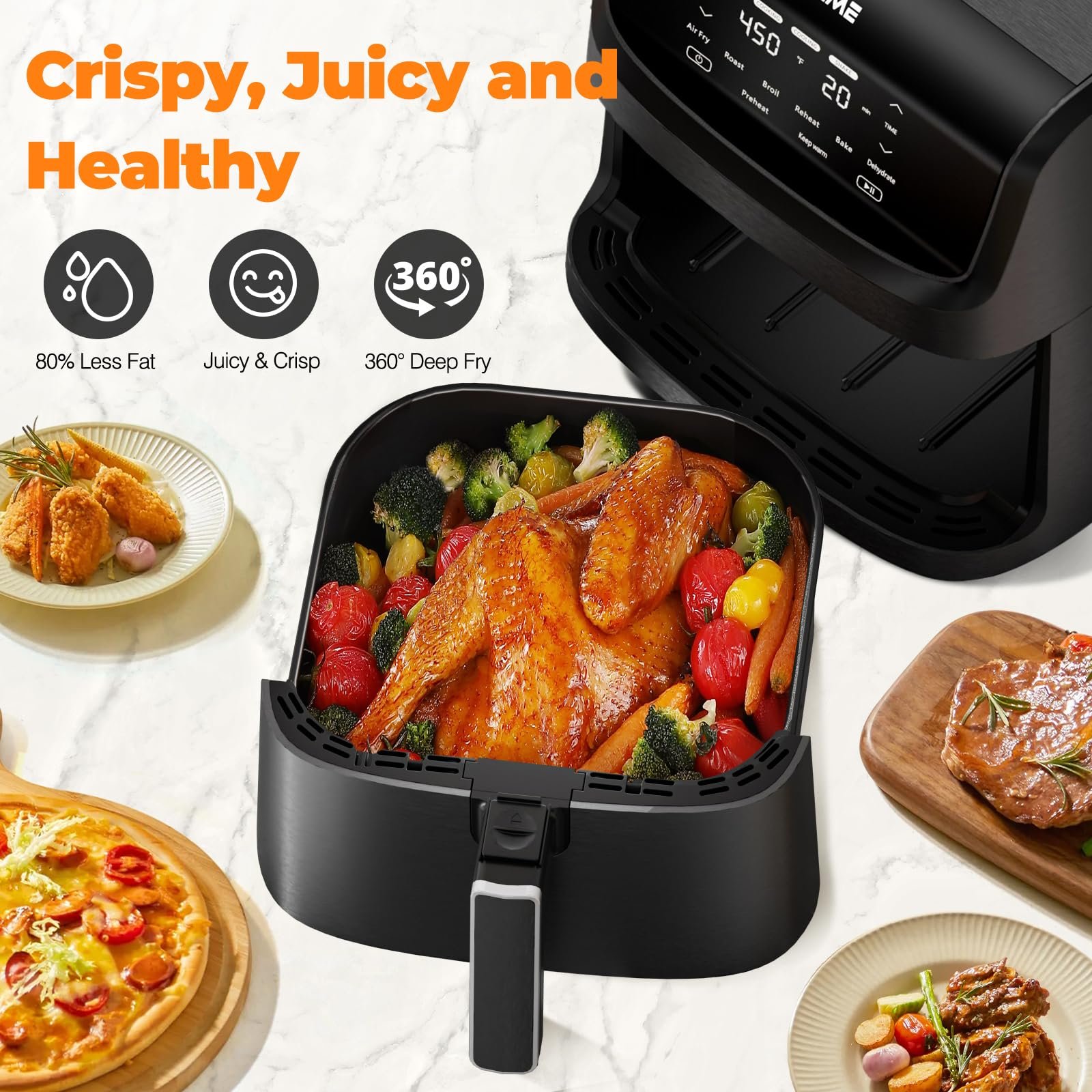 Мультипіч DEIME 7 L 1800 W 10 програм LCD-сенсор Black, фото №7 Мультипіч DEIME 7 L 1800 W 10 програм LCD-сенсор Black, фото №7