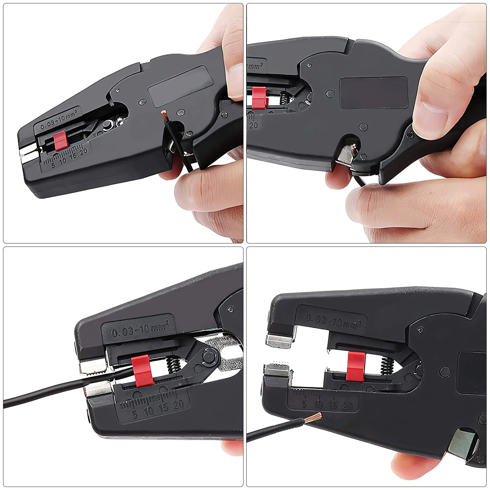 Автоматический многофункциональный стриппер 0.03-10 мм² Черный, фото №2