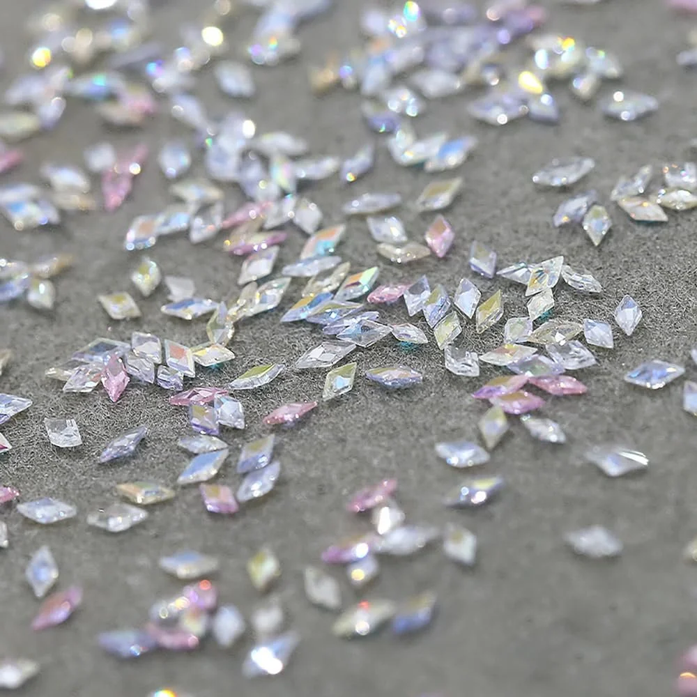 Стрази Ромб Zircon, 50 шт, Мікс Кольорів, фото №6