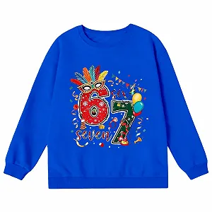 Унисекс детский свитшот с круглым вырезом и графикой ";67"; (без капюшона) synthetic.ua - Фото 1