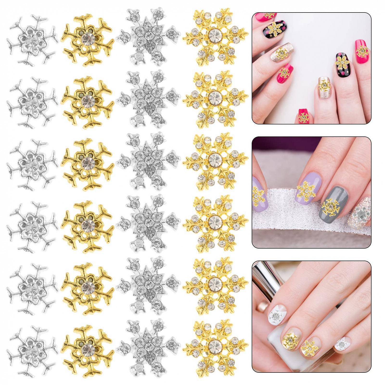 Украшение для ногтей FOMIYES 80 шт, снежинки, декор для ногтей, стильный, сплав, фото №3