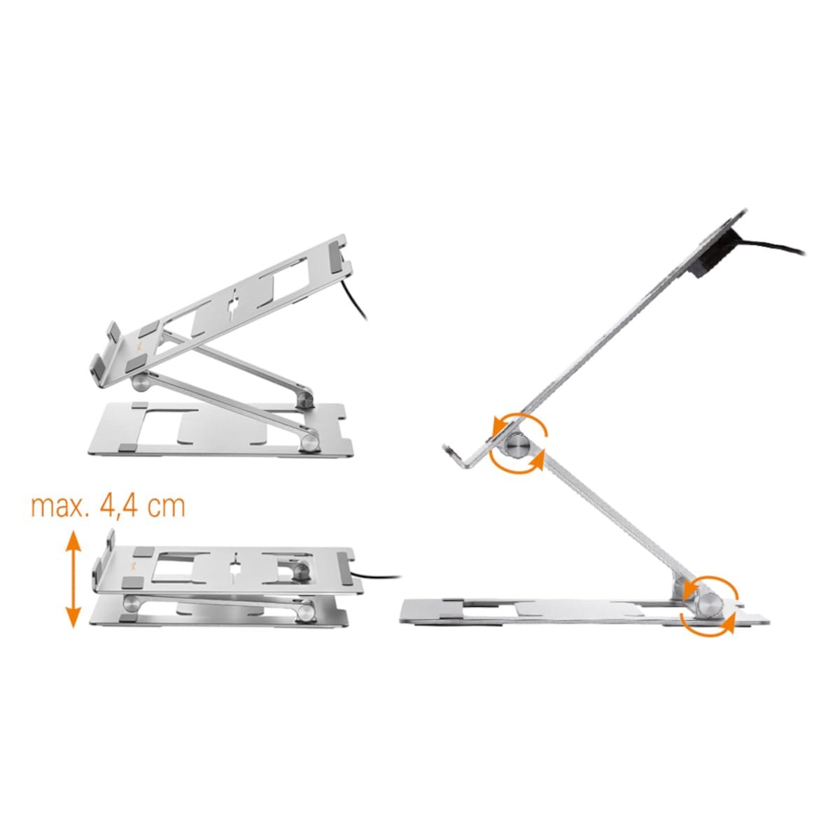 Підставка для ноутбука my wall HT17L, ергономічний тримач для ноутбука, сумісний з ноутбуками та MacBook 11-17 дюймів, вентильований і складаний, фото №3