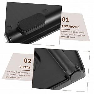 Подставка для ноутбука TEHAUX Регулируемая охлаждающая подставка для компьютера и планшета Портативный держатель для ноутбука с нескользящими накладками для лучшей эргономики synthetic.ua - Фото 1