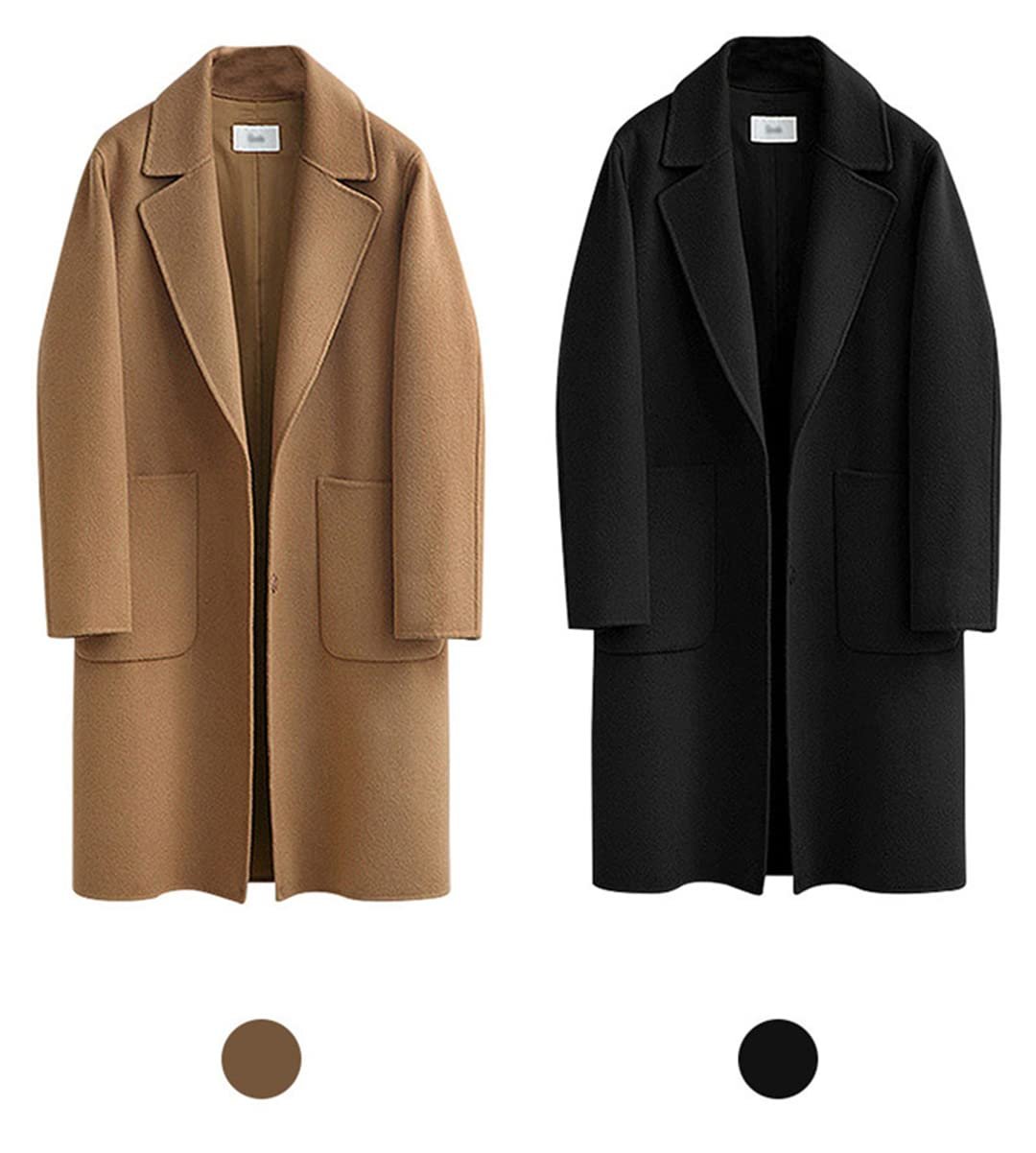 Шерстяное пальто Deepsko Свободный крой Смесовая Зимнее Длинный рукав, фото №6 Шерстяное пальто Deepsko Свободный крой Смесовая Зимнее Длинный рукав, фото №6