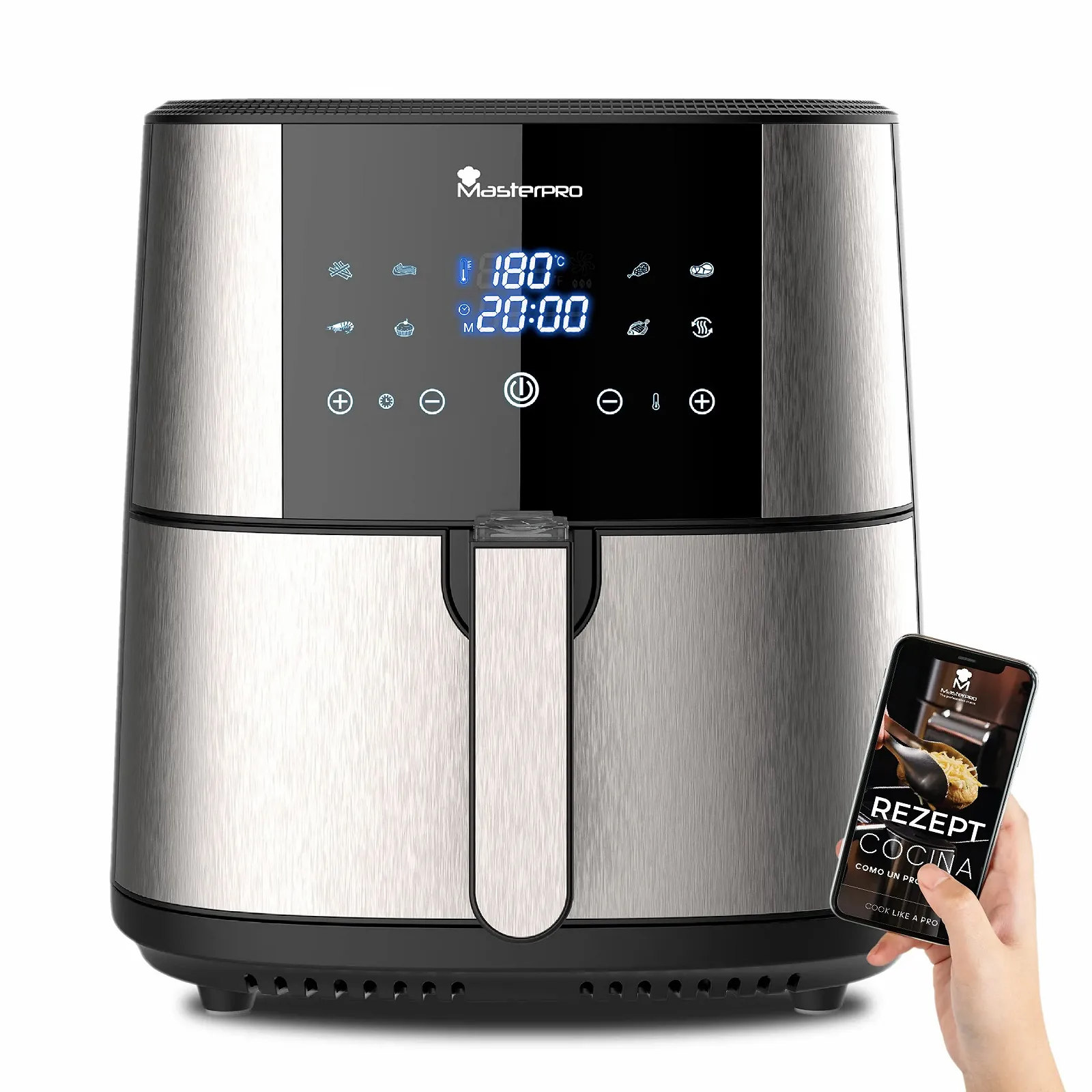 Мультипіч MasterPro Foodies XXL 6 л 1800 Вт LED-дисплей 8-в-1, фото №1 Мультипіч MasterPro Foodies XXL 6 л 1800 Вт LED-дисплей 8-в-1, фото №1