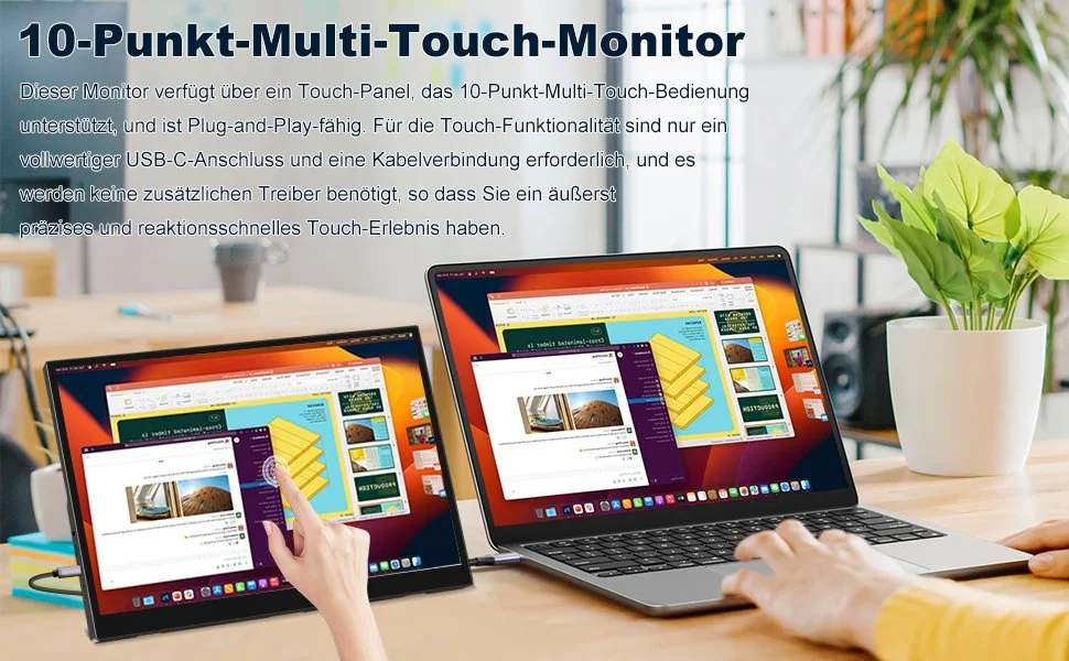 Монитор портативный сенсорный 16" Akntzcs HD-160 Full HD IPS 60 Гц, фото №8