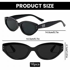 Жіночі сонцезахисні окуляри SPORWAY Вінтажні окуляри Agent Чорний synthetic.ua - Фото 1