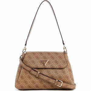 Купити Сумка на плече Guess Sora Girlfriend Flap Shoulder Bag Latte Logo - Фото 1 Сумка на плече Guess Sora Girlfriend Flap Shoulder Bag Latte Logo - Фото 1
