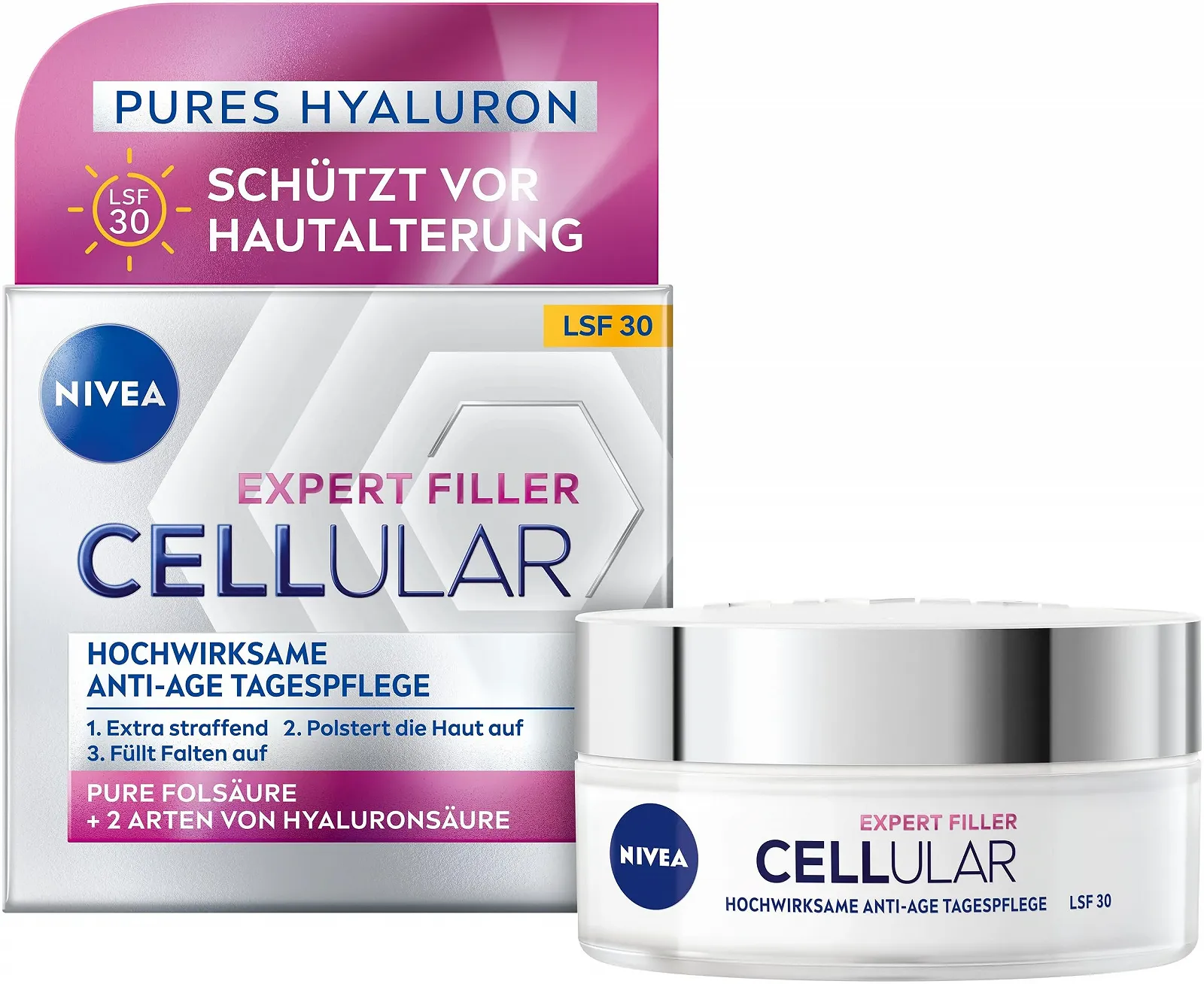 Денний крем NIVEA Cellular Expert Filler антивіковий SPF 15 екстра-зміцнюючий з ефектом наповнення 50 мл, фото №1