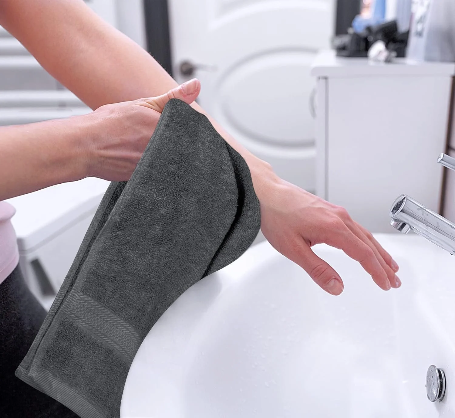 Набір рушників Utopia Towels 100% бавовна 41 x 71 см 6 шт Сірий, фото №3