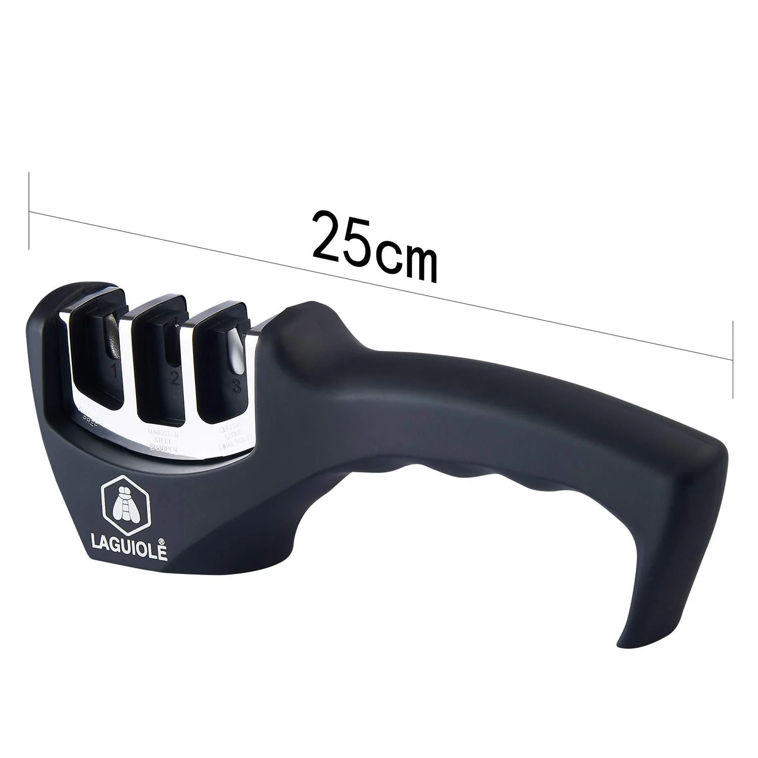 Точило для ножів LAGUIOLE 3-ступенева нержавіюча сталь Black, фото №3