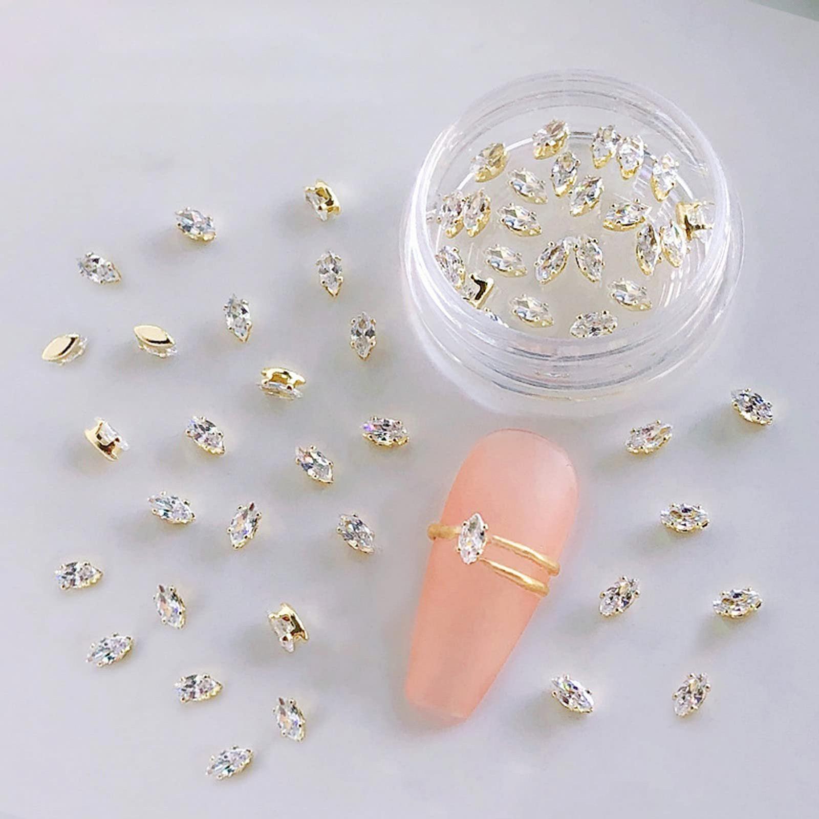 Украшения для ногтей 20шт/коробка Блестящие украшения для ногтей из кубического циркония Ювелирные изделия для женщин Рождественские подарки на день рождения B, фото №4