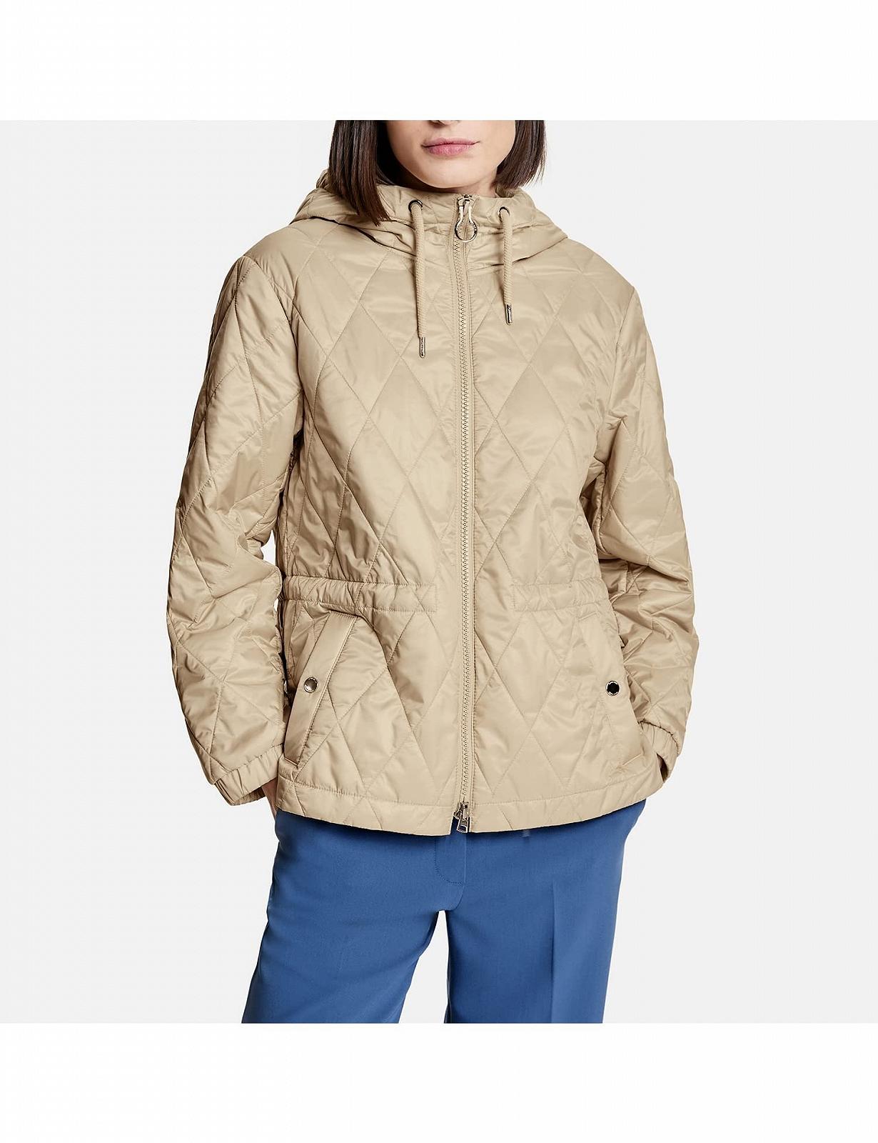 Куртка стеганая Gerry Weber Женская с капюшоном, длинными рукавами, эластичным краем рукава, однотонная, фото №6