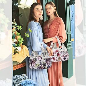 Сумка з ручками Nicole & Doris Дизайнерська Елегантна Велика Сучасна Сумка-шопер з квітковим візерунком - Фото 1