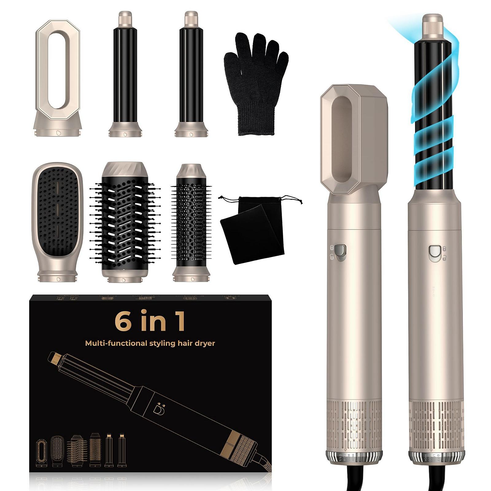 Стайлер для волосся UKLISS Pro Air Styler Set 6 в 1 1000 W Silver Gold, фото №1 Стайлер для волосся UKLISS Pro Air Styler Set 6 в 1 1000 W Silver Gold, фото №1
