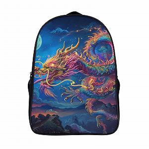 Шкільний рюкзак DPEOANEBN Dragon для хлопчиків і дівчаток-підлітків, водонепроникний, для жінок і чоловіків, шкільна сумка, рюкзак для ноутбука 40x28x16 см - Фото 1