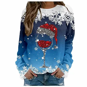 Женский свитшот Generisch 2025 с принтом "Merry Christmas", O-образным вырезом, круглый вырез, подходящие пуловеры, топы, подходящие рубашки для тренировок с длинными рукавами, свободная блузка - Фото 1