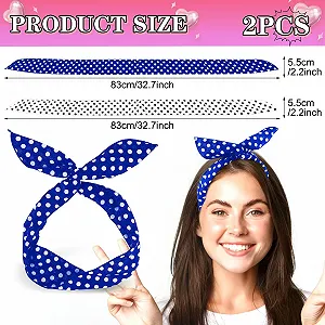 Повязка на голову в горошек synthetic.ua - Фото 1