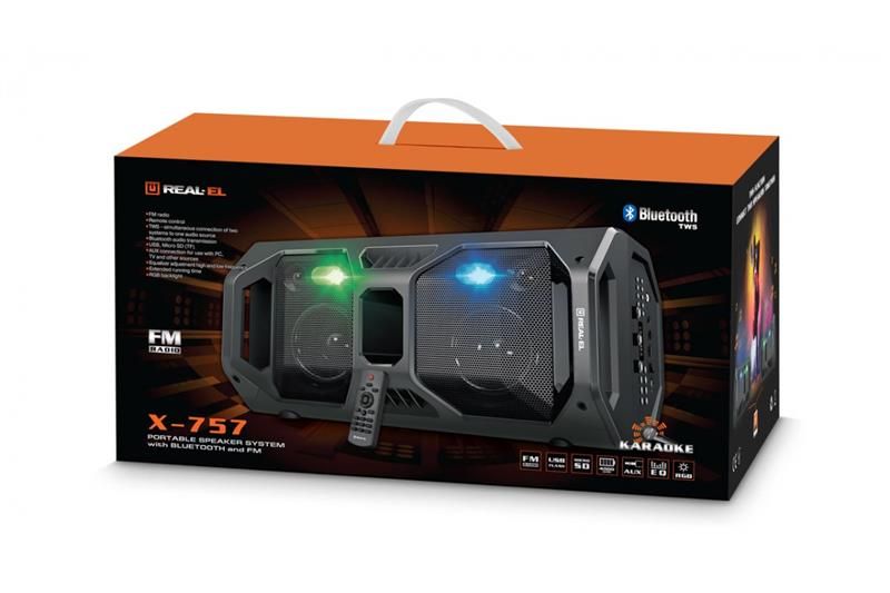 Портативна акустична система Real-EL X-757 чорний H EL121600007, фото №10