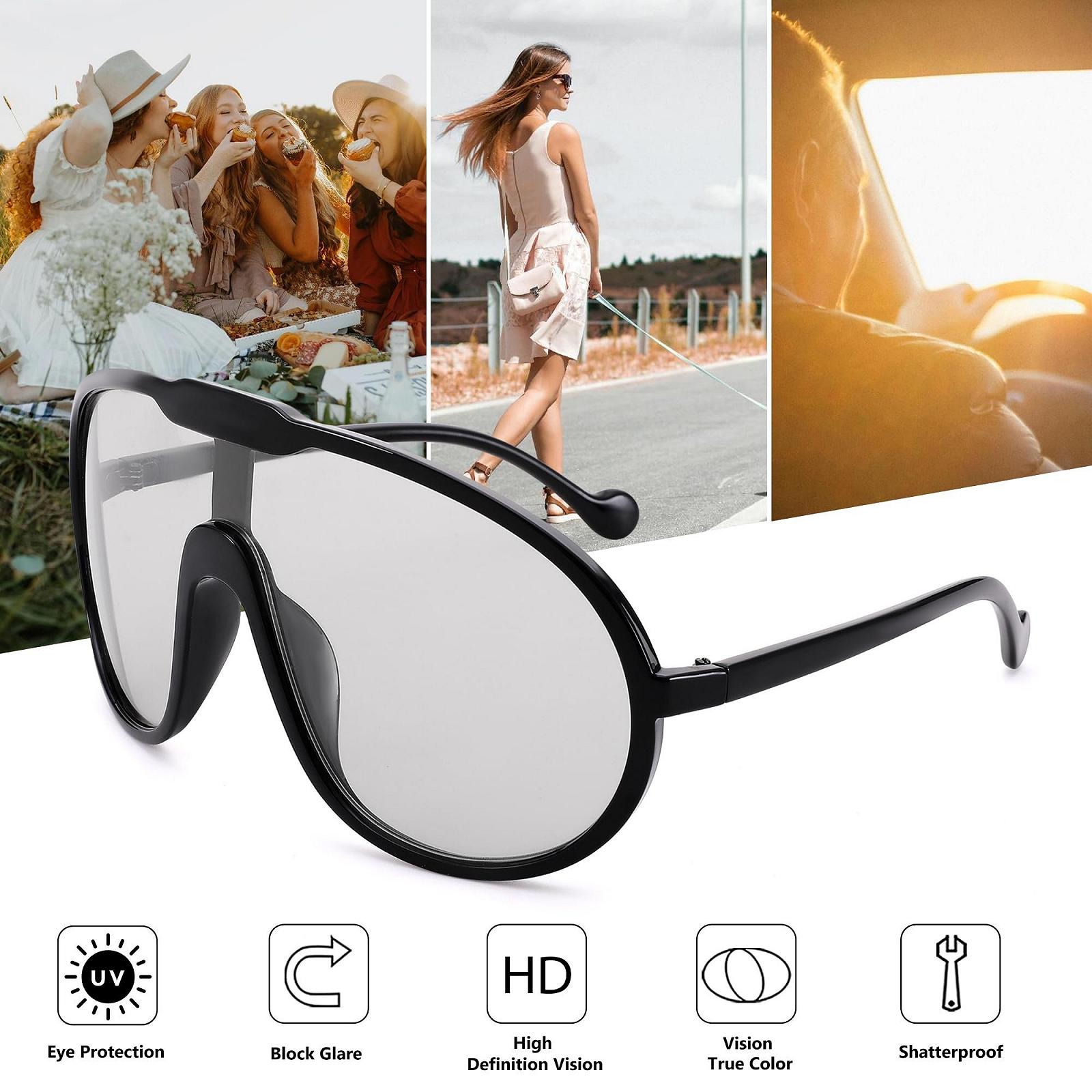 Сонцезахисні окуляри Retro COASION для жінок і чоловіків, стильні великі, фото №5 Сонцезахисні окуляри Retro COASION для жінок і чоловіків, стильні великі, фото №5