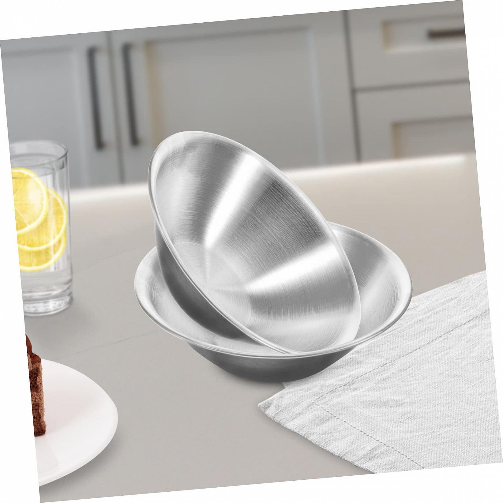 Миски YARNOW для салатов, 6 шт., золотистые, сервировочные, для хранения, из нержавеющей стали, для супа, мороженого, рамена, риса, для обеда, контейнеры, большие, из нержавеющей стали, фото №6