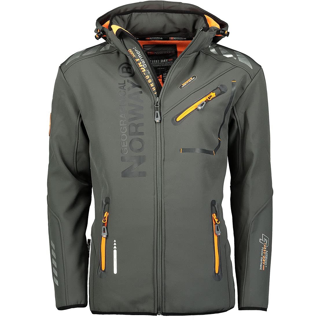 Куртка Geographical Norway Softshell Функциональная с капюшоном Ветрозащитная с высоким воротником Холодозащитная, фото №1