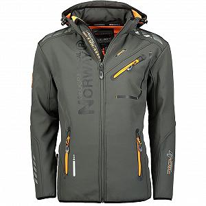 Софтшелл Куртка Geographical Norway Функциональная куртка Ветрозащитная куртка с капюшоном Ветрозащита Устойчива к холоду Для активного отдыха Хайкинга Кемпинга - Фото 1