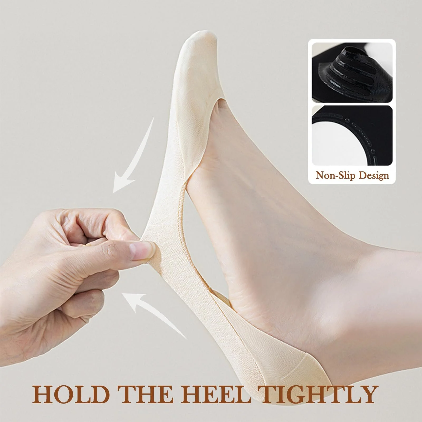 Жіночі шкарпетки наднизької посадки Ice Silk з бавовняною підкладкою, 6 пар, фото №3