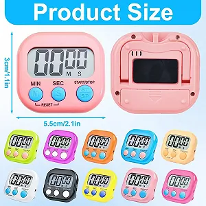 Магнитный кухонный таймер Digital Timer (набор 10 шт.) с LCD-дисплеем и складной подставкой цена на synthetic.ua - Фото 1 Магнитный кухонный таймер Digital Timer (набор 10 шт.) с LCD-дисплеем и складной подставкой synthetic.ua - Фото 1