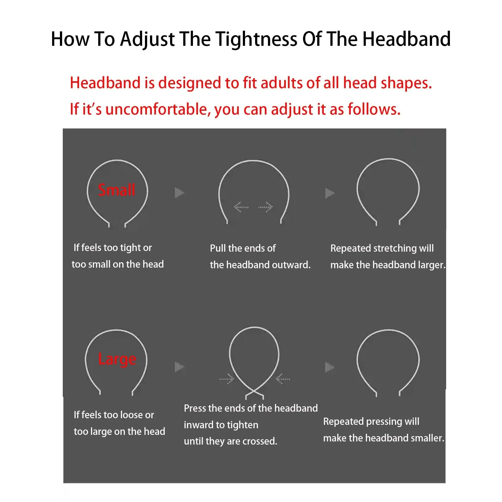 Обруч для волосся з широкими зубцями Loneedy, 4 штуки, Плісирована тканинна, фото №7 Обруч для волосся з широкими зубцями Loneedy, 4 штуки, Плісирована тканинна, фото №7