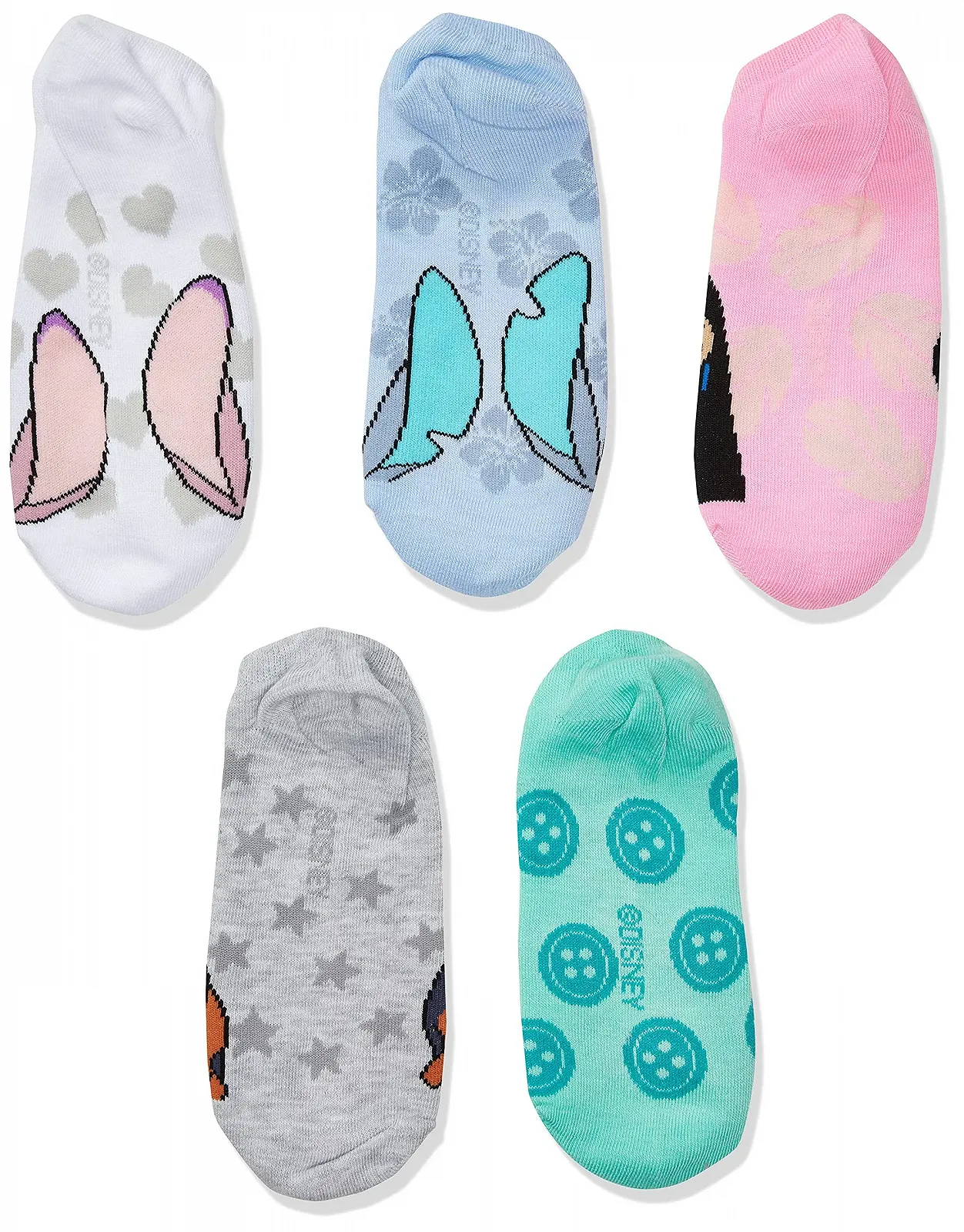 Шкарпетки Disney Lilo & Stitch Жіночі Набір 5 пар Різнокольорові пастельні 42-44.5 EU, фото №3