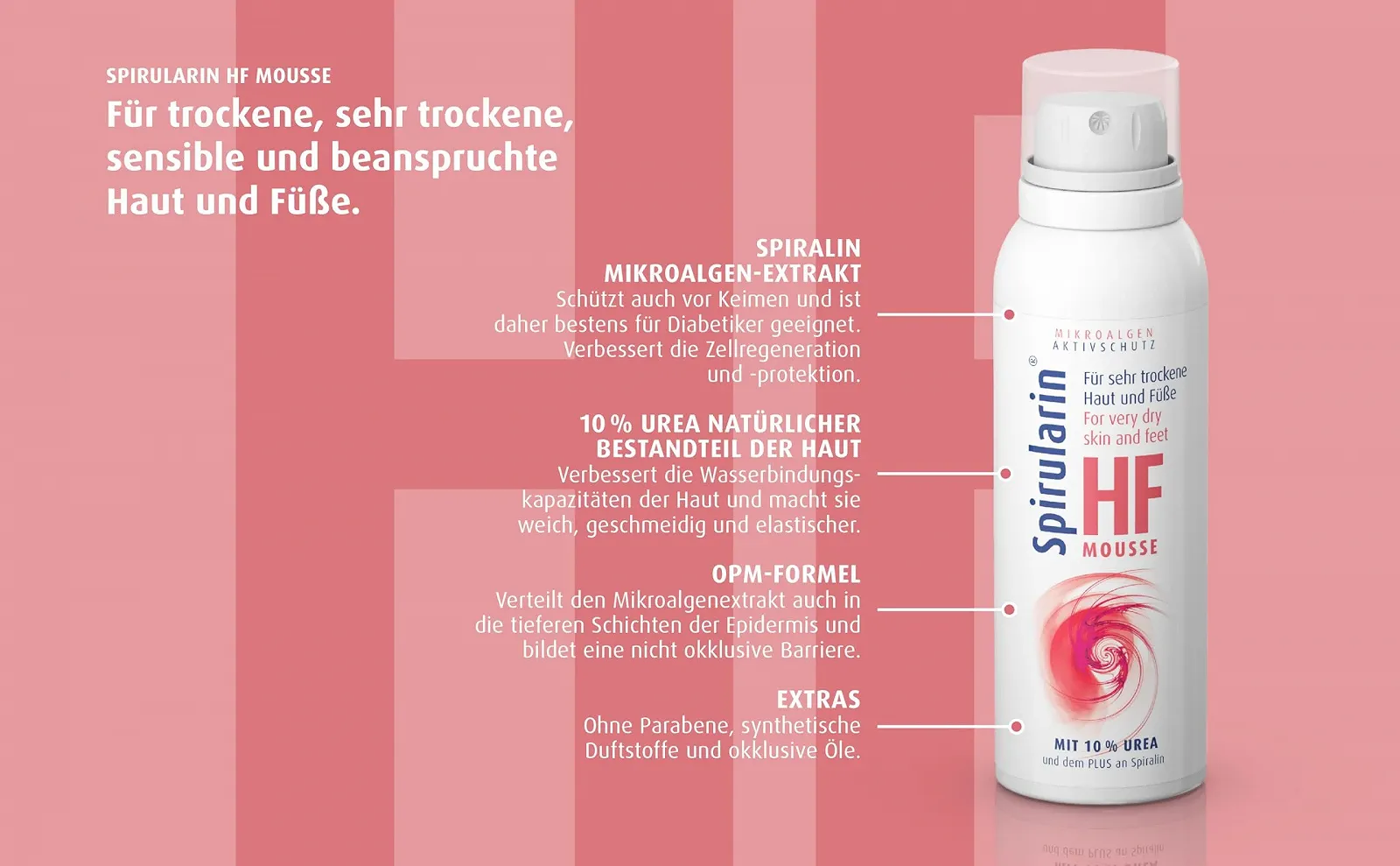 Мус для догляду за нігями Spirularin HF для сухої шкіри з екстрактом спіруліни, 300 мл, фото №2