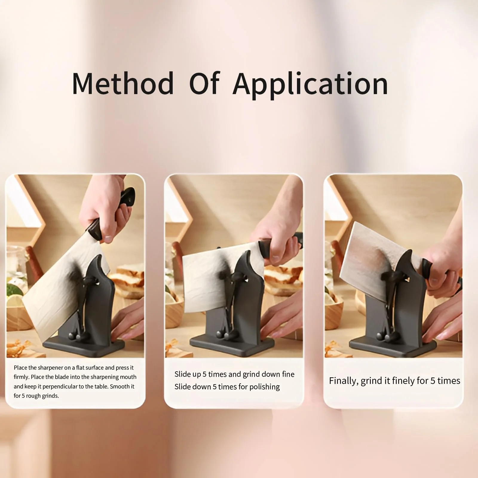 Точило для ножів Professional ручна з присоскою та стрижнями з вуглецевої сталі, фото №9