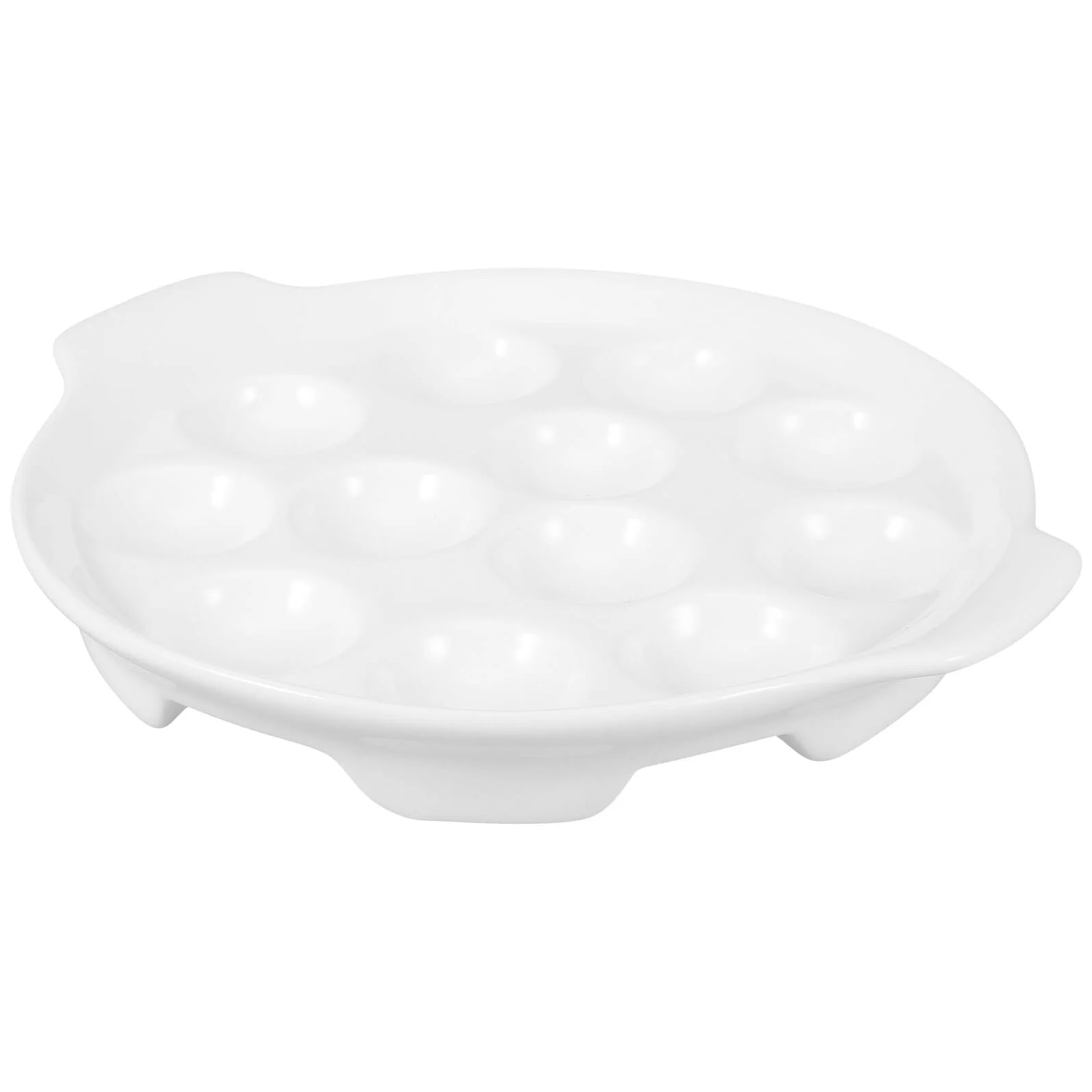 Форма для запікання равликів VALICLUD Керамічна з заглибленнями Біла Порцелянова з ручками, фото №1 Форма для запікання равликів VALICLUD Керамічна з заглибленнями Біла Порцелянова з ручками, фото №1