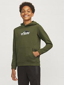Худі JACK&JONES JUNIOR Jcomountain Logo Sweat Hood Sn Mni для хлопчиків synthetic.ua - Фото 1